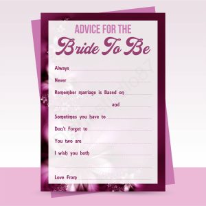 Advice to Bride to Be Cards